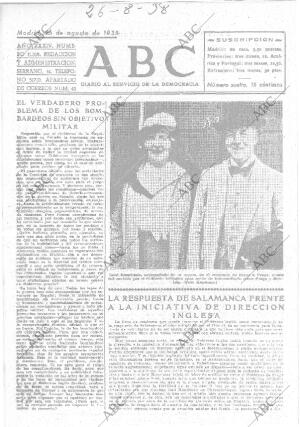 ABC MADRID 26-08-1938 página 1