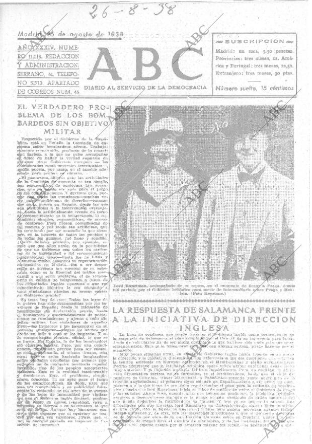 ABC MADRID 26-08-1938 página 1