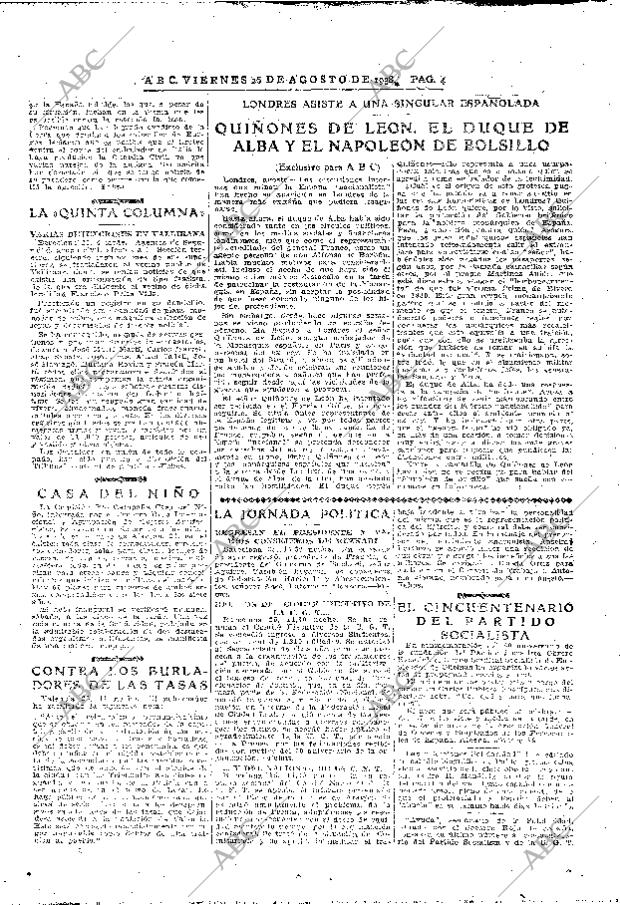 ABC MADRID 26-08-1938 página 4