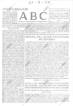 ABC MADRID 25-09-1938 página 1