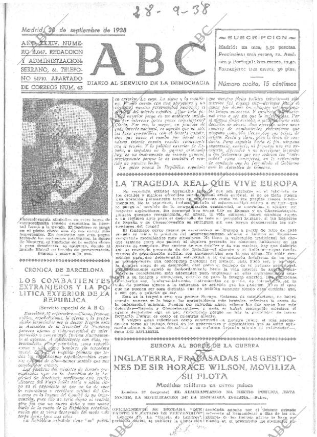 ABC MADRID 28-09-1938 página 1