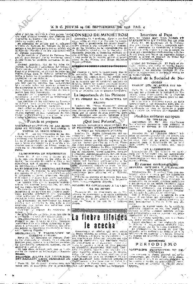 ABC MADRID 29-09-1938 página 4