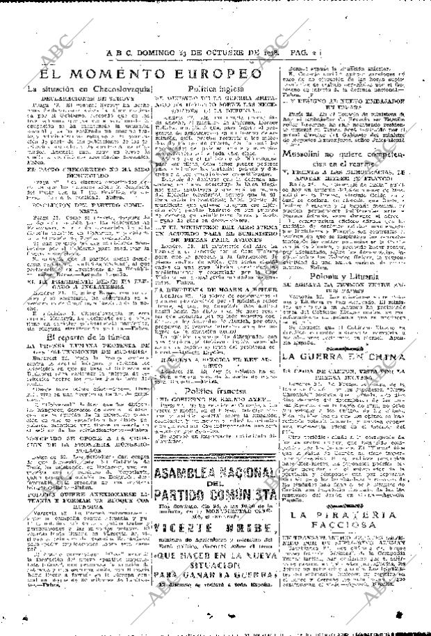 ABC MADRID 23-10-1938 página 2