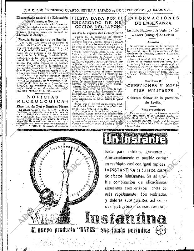 ABC SEVILLA 29-10-1938 página 10