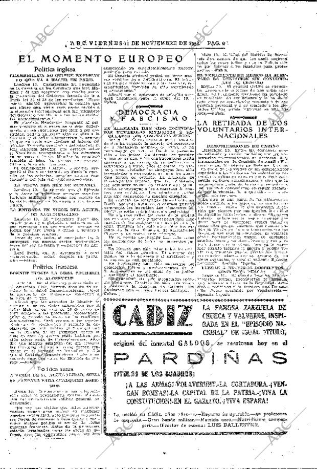 ABC MADRID 11-11-1938 página 2