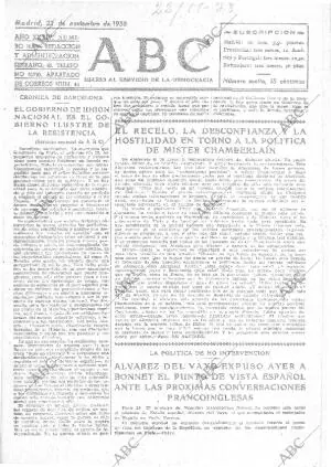 ABC MADRID 22-11-1938 página 1