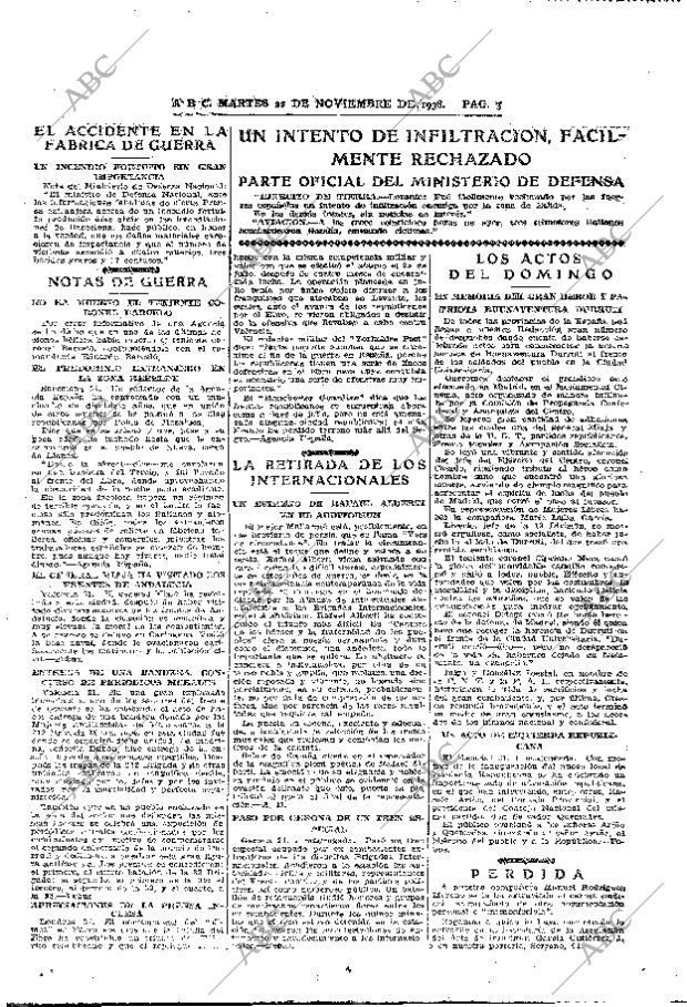 ABC MADRID 22-11-1938 página 3