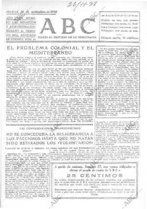 ABC MADRID 26-11-1938 página 1