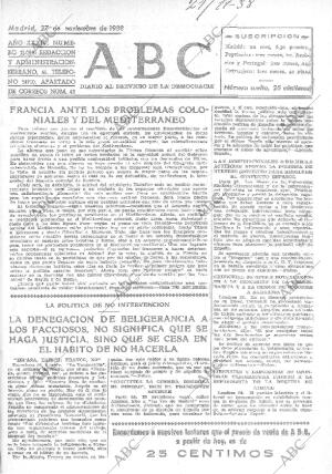 ABC MADRID 27-11-1938 página 1