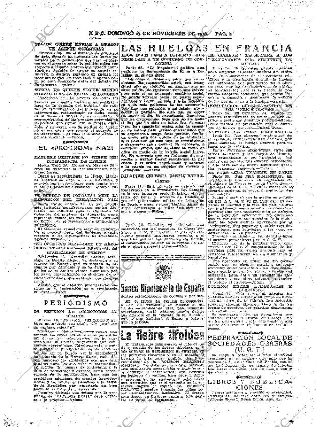 ABC MADRID 27-11-1938 página 2