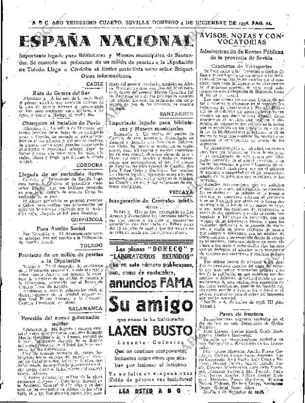 ABC SEVILLA 04-12-1938 página 19