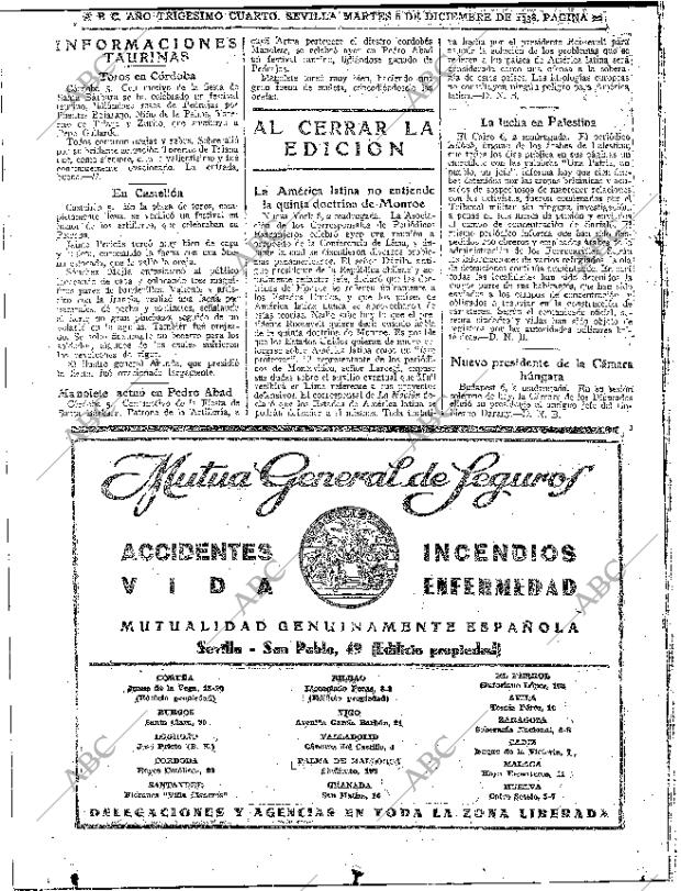 ABC SEVILLA 06-12-1938 página 22