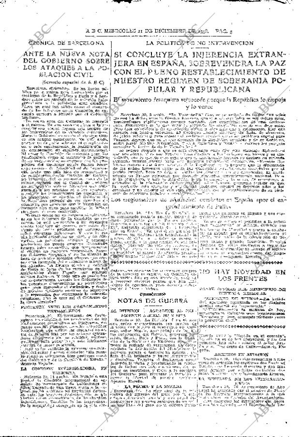ABC MADRID 21-12-1938 página 3
