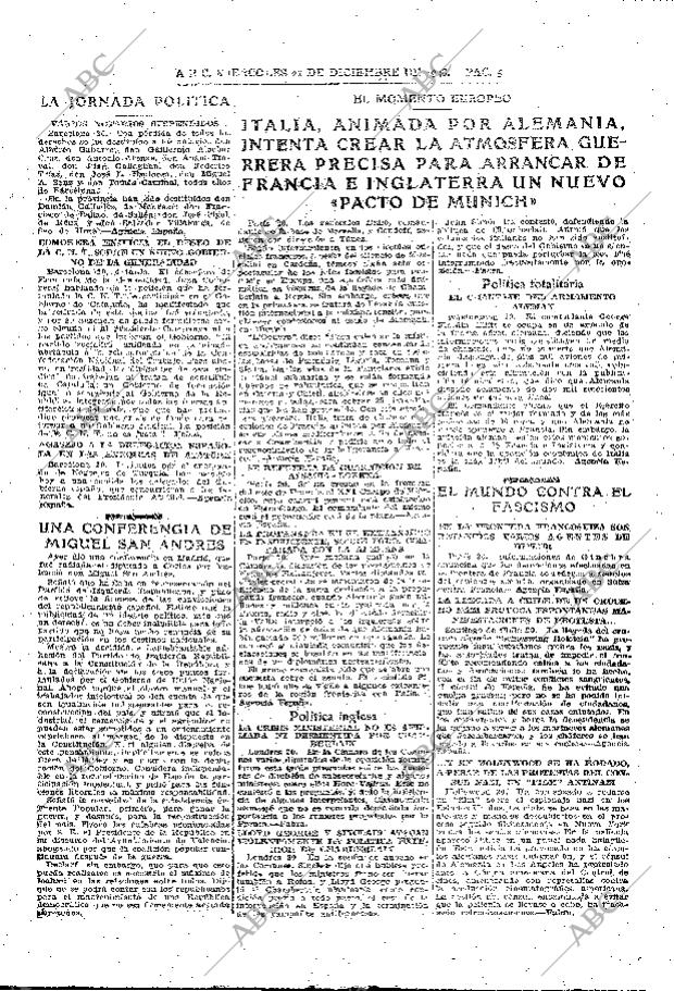 ABC MADRID 21-12-1938 página 5