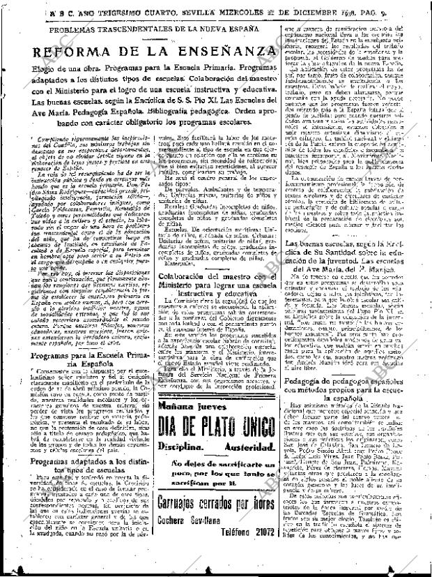 ABC SEVILLA 21-12-1938 página 9