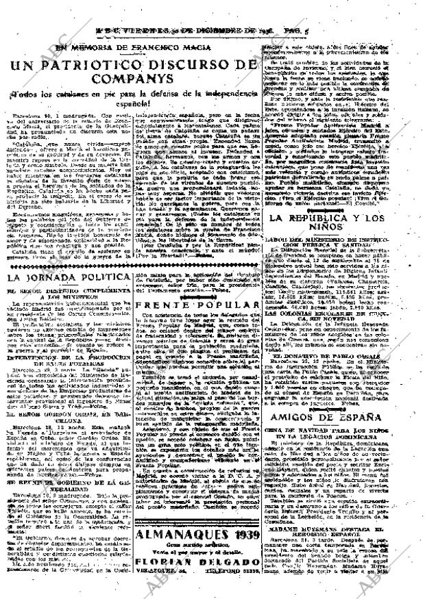 ABC MADRID 30-12-1938 página 5