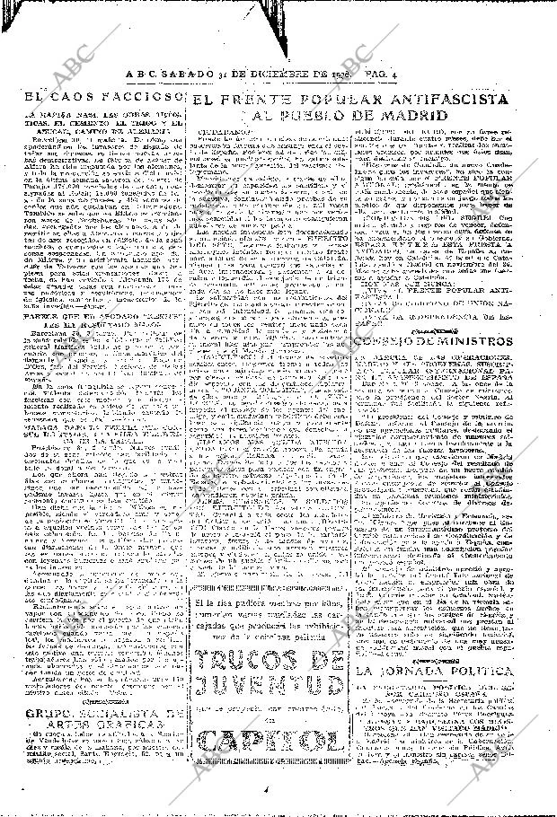 ABC MADRID 31-12-1938 página 4