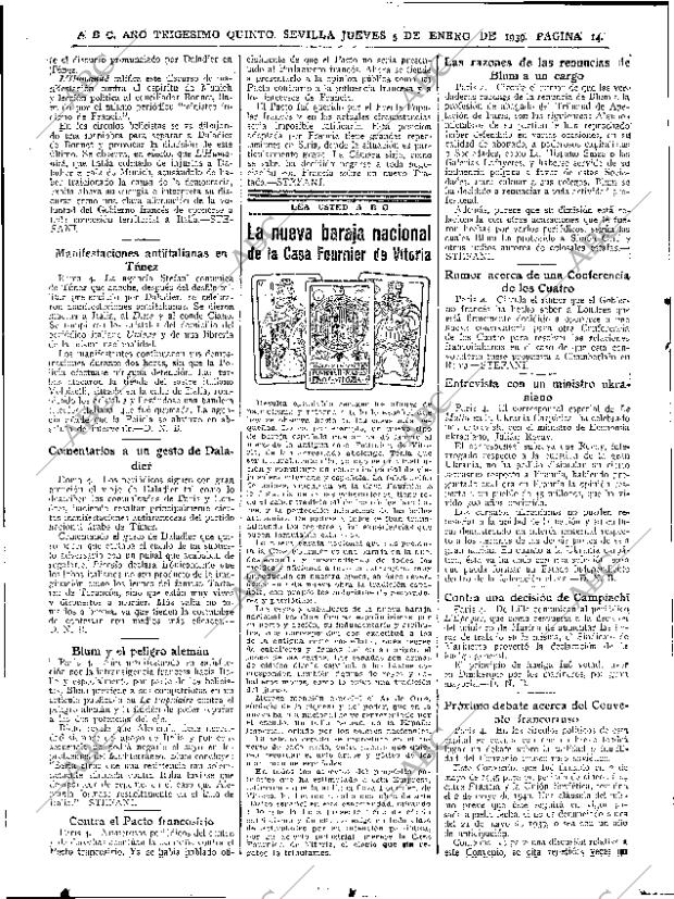 ABC SEVILLA 05-01-1939 página 14