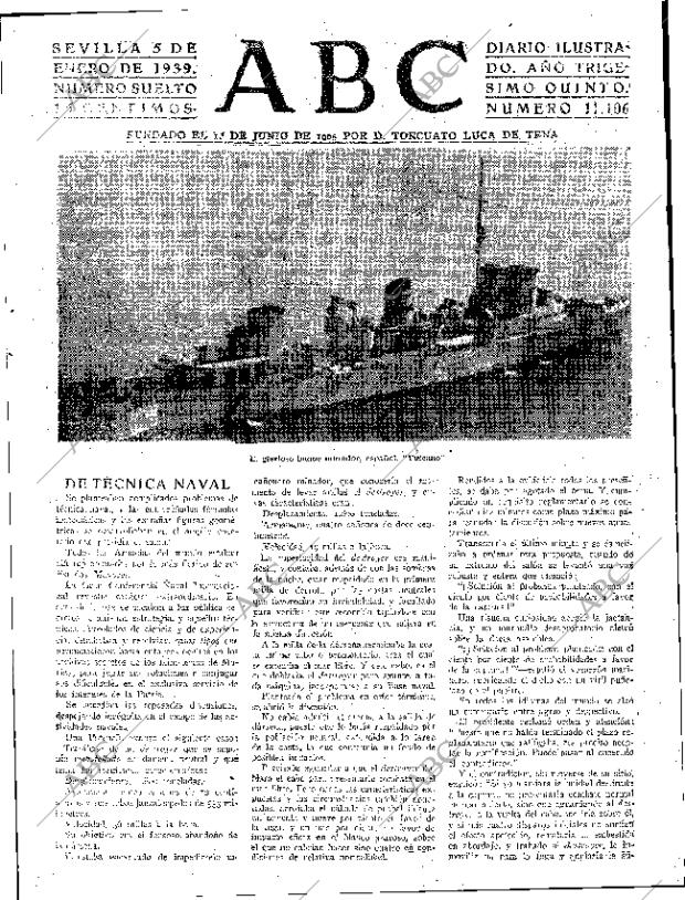 ABC SEVILLA 05-01-1939 página 3