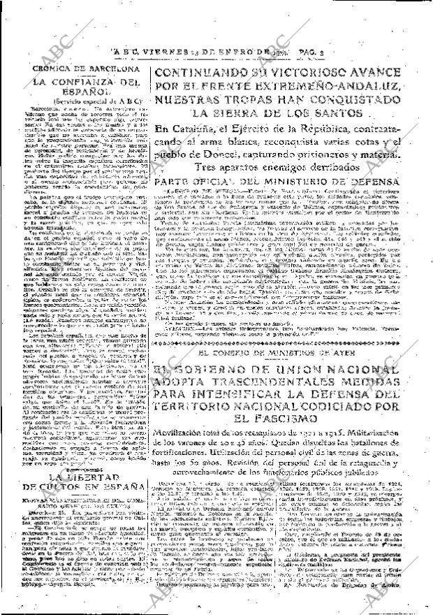 ABC MADRID 13-01-1939 página 3