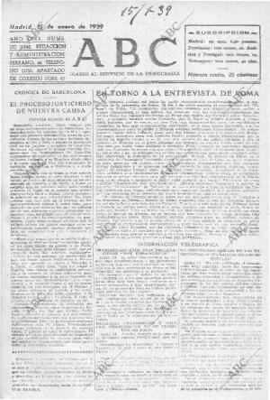 ABC MADRID 15-01-1939 página 1