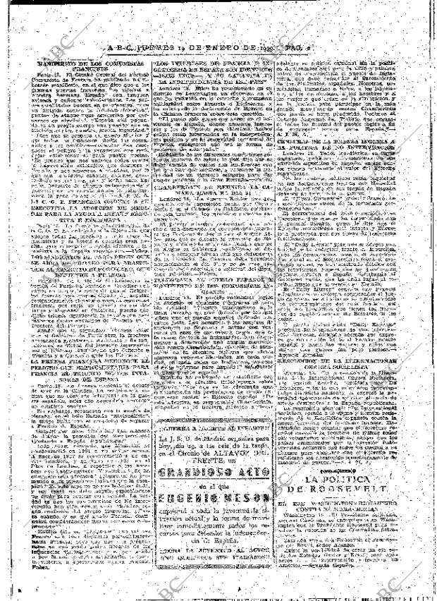 ABC MADRID 19-01-1939 página 2