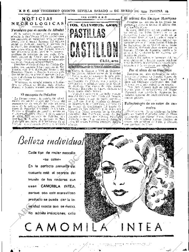 ABC SEVILLA 21-01-1939 página 14