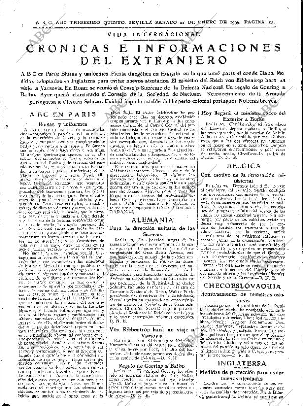 ABC SEVILLA 21-01-1939 página 15