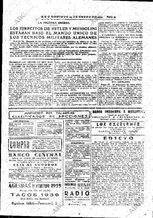 ABC MADRID 29-01-1939 página 5