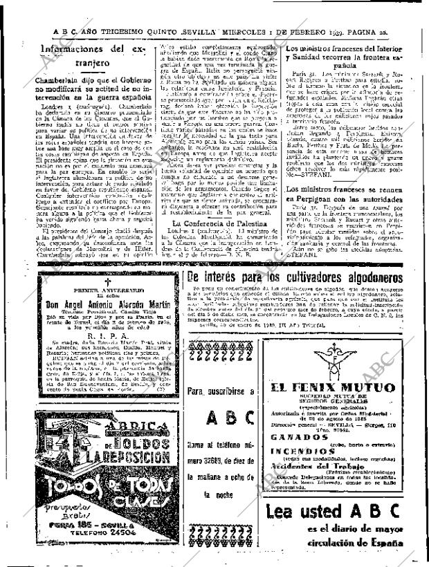 ABC SEVILLA 01-02-1939 página 20