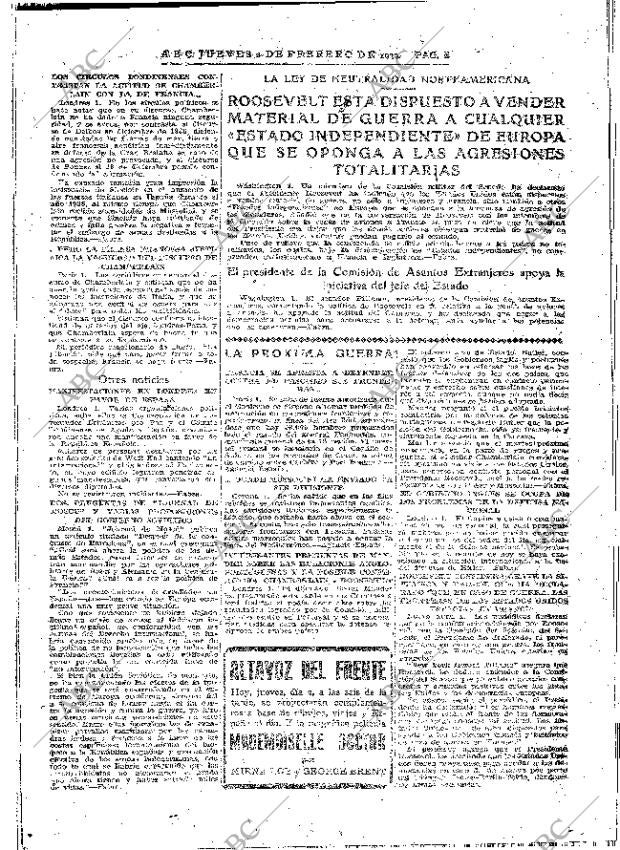 ABC MADRID 02-02-1939 página 2
