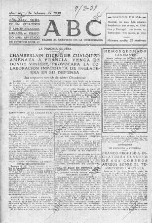 ABC MADRID 06-02-1939 página 1