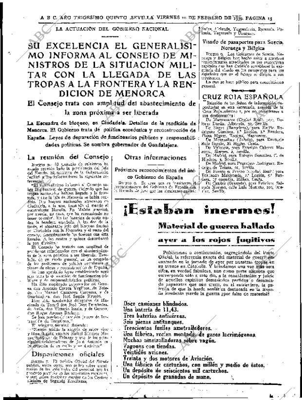 ABC SEVILLA 10-02-1939 página 15
