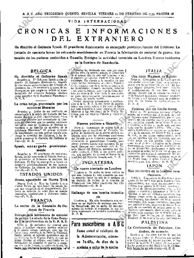 ABC SEVILLA 10-02-1939 página 16