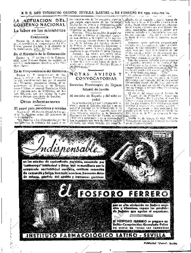 ABC SEVILLA 14-02-1939 página 12
