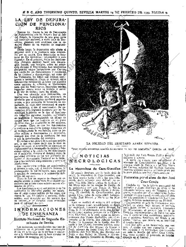 ABC SEVILLA 14-02-1939 página 9