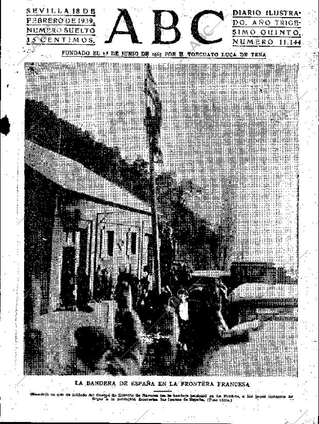 ABC SEVILLA 18-02-1939 página 1
