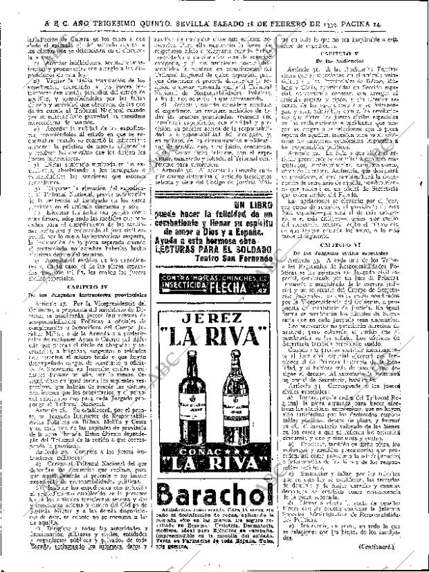 ABC SEVILLA 18-02-1939 página 14