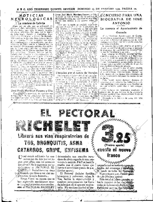 ABC SEVILLA 19-02-1939 página 10