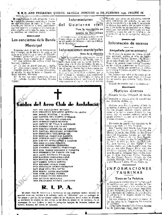 ABC SEVILLA 19-02-1939 página 20