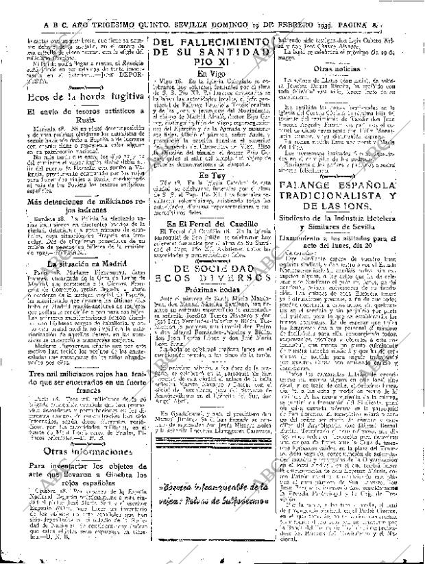 ABC SEVILLA 19-02-1939 página 8