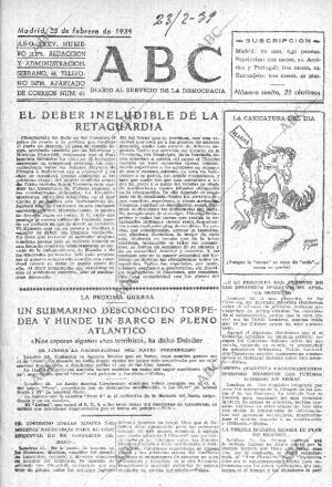ABC MADRID 23-02-1939 página 1