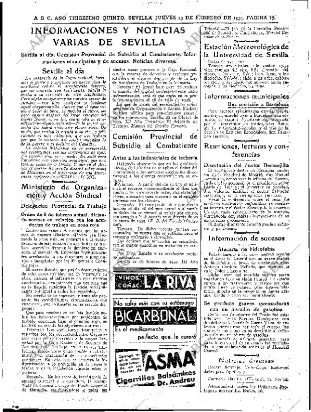 ABC SEVILLA 23-02-1939 página 17