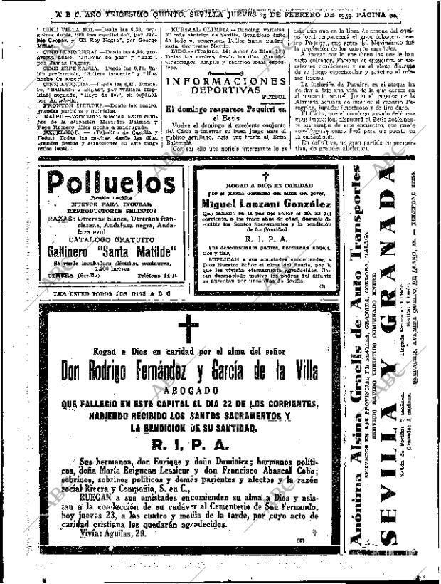 ABC SEVILLA 23-02-1939 página 20