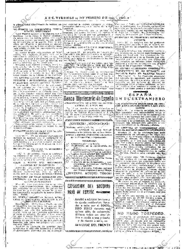 ABC MADRID 24-02-1939 página 2