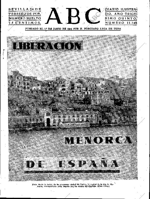 ABC SEVILLA 24-02-1939 página 1