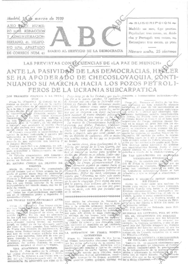 ABC MADRID 16-03-1939 página 1