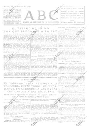 ABC MADRID 23-03-1939 página 1