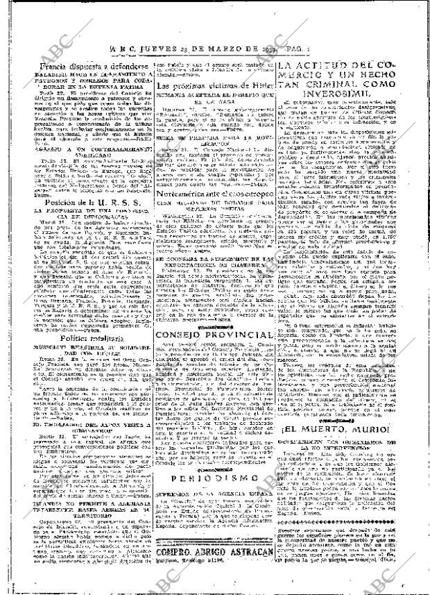 ABC MADRID 23-03-1939 página 2