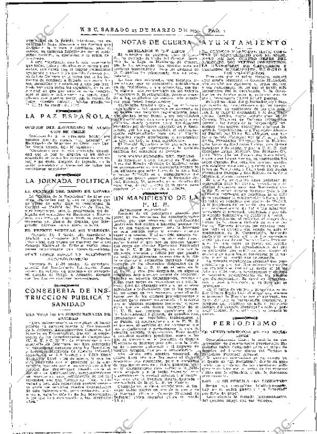 ABC MADRID 25-03-1939 página 2